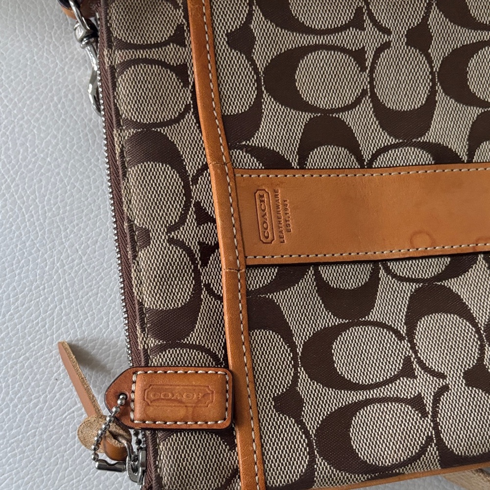 Coach Brown Messenger Bag with Signature Monogram  ( PREOWNED) - Picture 11 of 11